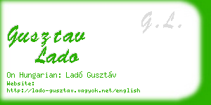gusztav lado business card