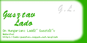 gusztav lado business card